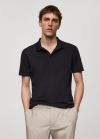 Mango Polo slim fit algodón piqué - Azul marino oscuro
