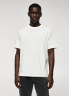 Mango Camiseta básica 100% algodón relaxed fit - Blanco roto