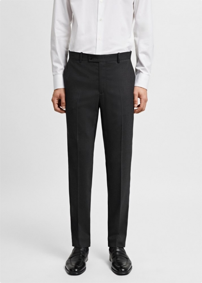 Mango Pantalón traje slim fit lana fría - Gris