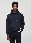 Mango Sudadera ligera algodón capucha - Azul marino oscuro