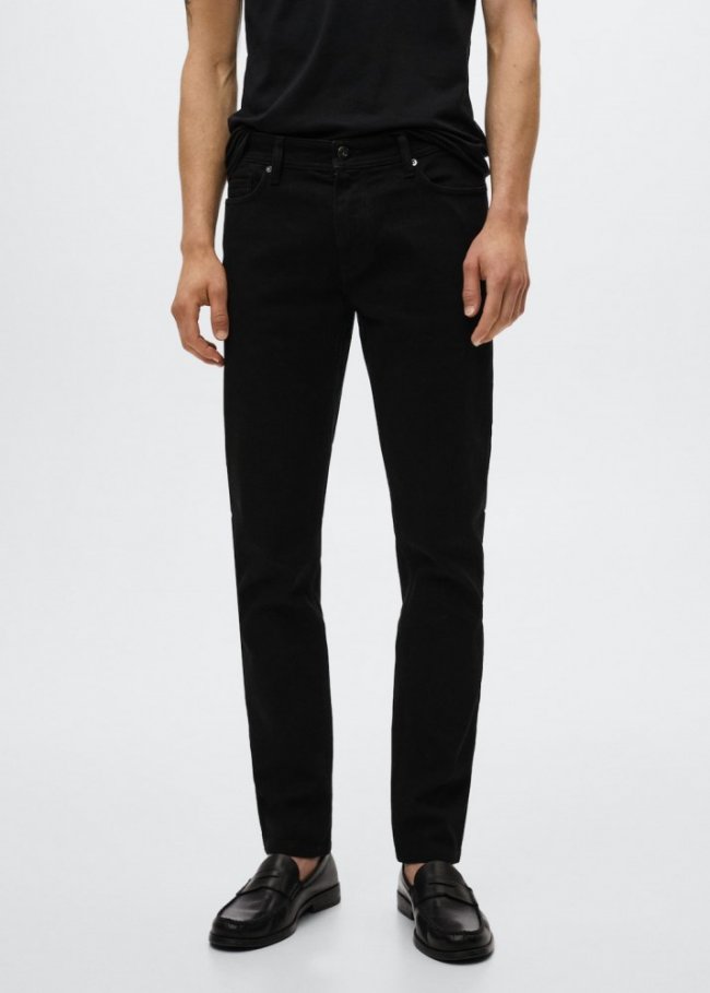 Mango Jeans Jan slim fit - Denim negro