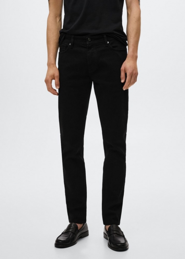 Mango Jeans Jan slim fit - Denim negro