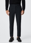 Mango Pantalón tapered fit stretch - Azul marino oscuro