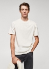 Mango Camiseta básica 100% algodón - Crudo