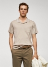 Mango Polo 100% algodón bolsillo - Gris hielo