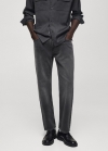 Mango Jeans straight fit gris oscuro - Gris oscuro