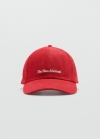 Mango Gorra mensaje bordado - Rojo