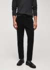 Mango Pantalón pana slim fit crop - Negro