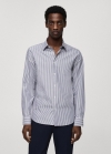 Mango Camisa slim fit rayas Coolmax® - Azul