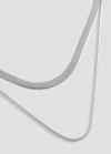 Mango Collar doble cadena - Plata