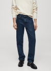 Mango Jeans straight fit lavado oscuro - Azul