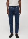 Mango Jeans Ben tapered cropped - Azul