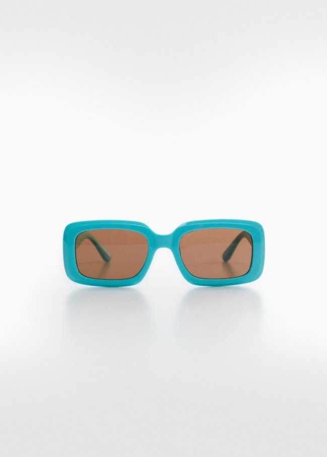 Mango Gafas de sol rectangulares - Turquesa