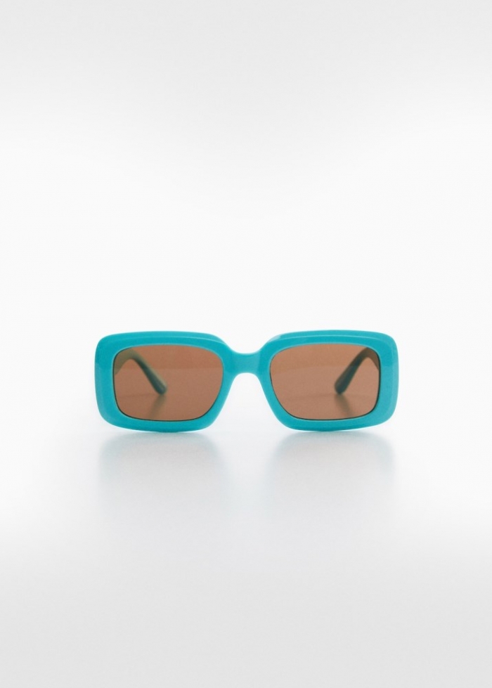 Mango Gafas de sol rectangulares - Turquesa