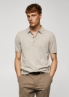 Mango Polo punto fino - Beige
