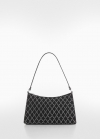 Mango Bolso hombro detalle strass - Negro