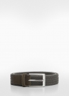 Mango Cinturón trenzado elástico - Khaki