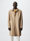 Mango Trench algodón water repellent - Marrón medio