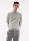 Mango Jersey 100% lana merino cuello alto - Gris claro vigoré