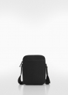 Mango Bandolera efecto piel abatanada - Negro