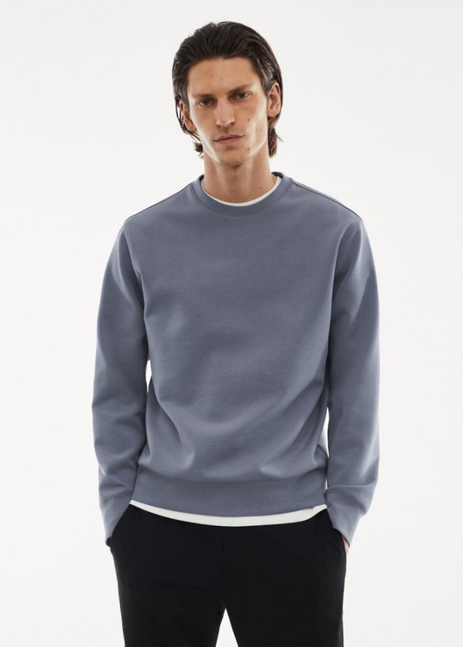Mango Sudadera tejido reciclado transpirable - Azul porcelana