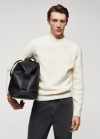 Mango Jersey punto canalé - Blanco roto