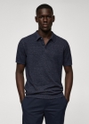 Mango Polo punto algodón - Azul marino