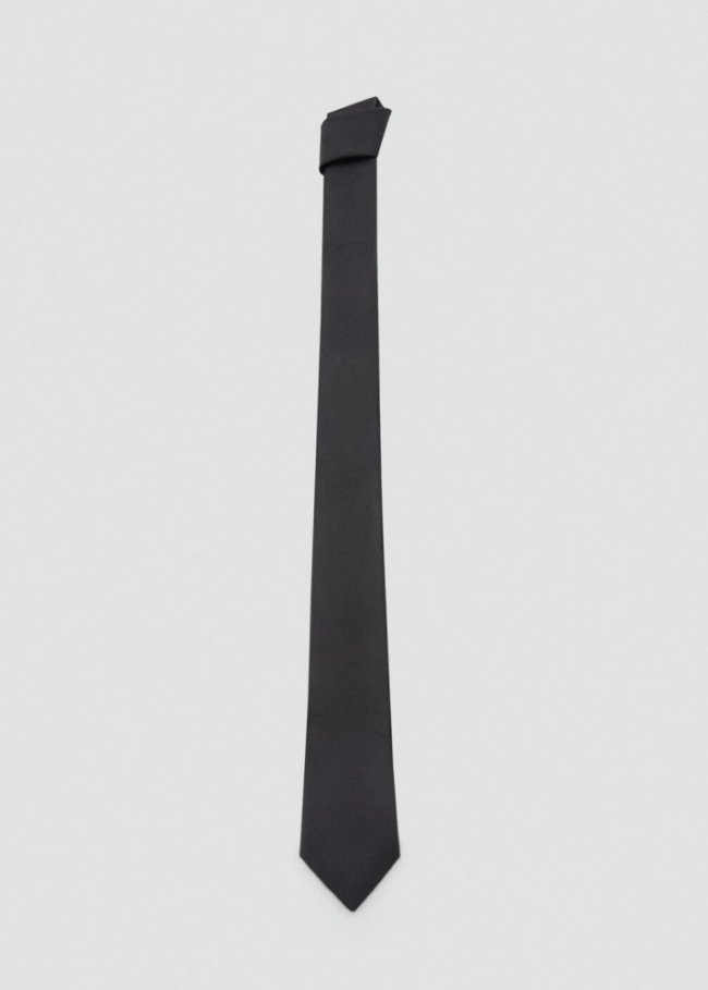 Mango Corbata estructura anti-arrugas - Negro