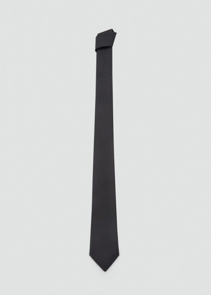 Mango Corbata estructura anti-arrugas - Negro