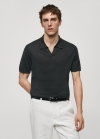 Mango Polo punto manga corta - Verde oscuro