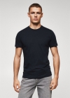 Mango Camiseta básica algodón lightweight - Azul marino oscuro