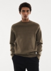 Mango Jersey stretch detalle canalé - Khaki