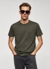 Mango Camiseta básica algodón - Oliva