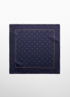 Mango Pañuelo de bolsillo estampado - Azul marino