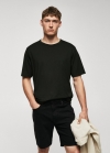 Mango Camiseta básica mercerizada lightweight - Verde oscuro