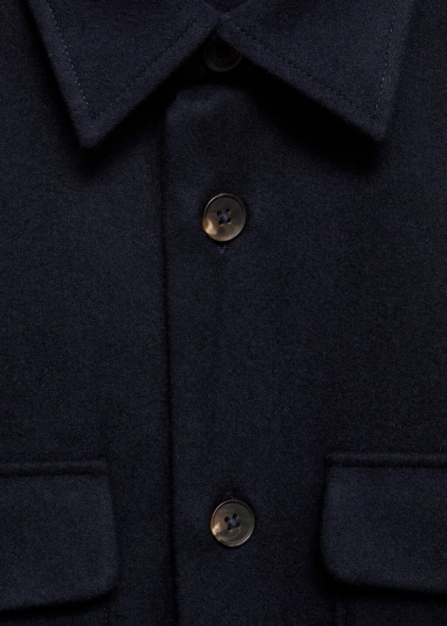 Mango Camisa margonu - Azul marino