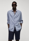 Mango Camisa fluida lyocell - Gris antracita
