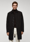Mango Trench acolchado water repellent - Negro