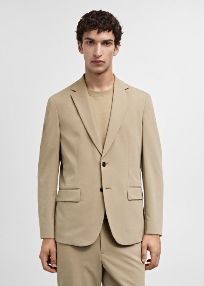 Mango Americana traje slim fit - Beige