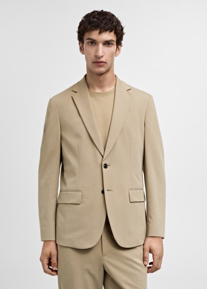 Mango Americana traje slim fit - Beige