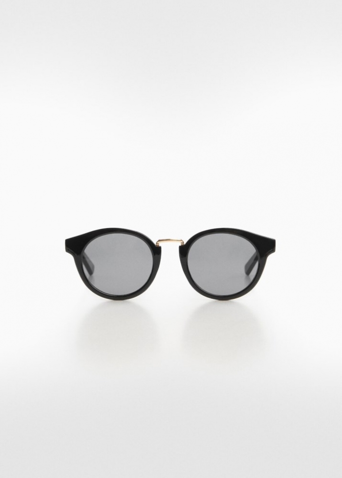 Mango Gafas de sol puente metálico - Negro