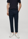 Mango Pantalón slim fit tejido técnico - Azul marino oscuro