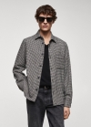 Mango Sobrecamisa pata de gallo - Negro