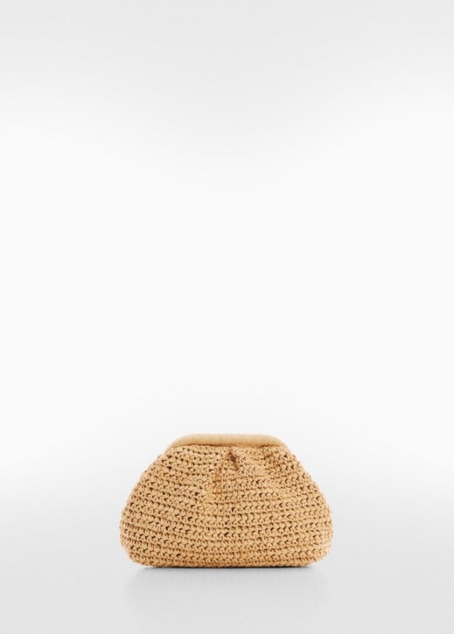 Mango Bolso mano fibra natural - Beige