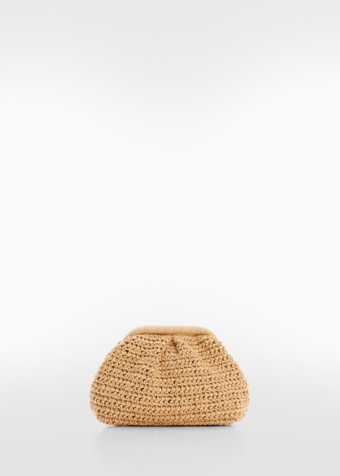 Mango Bolso mano fibra natural - Beige