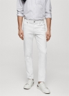 Mango Jeans Jan slim fit - Blanco