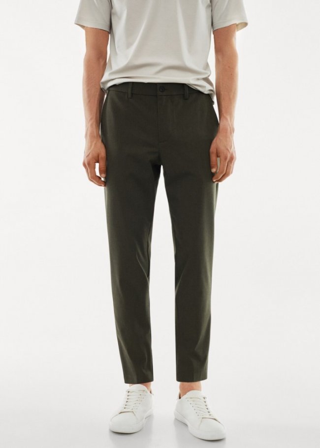 Mango Pantalón slim fit stretch - Khaki