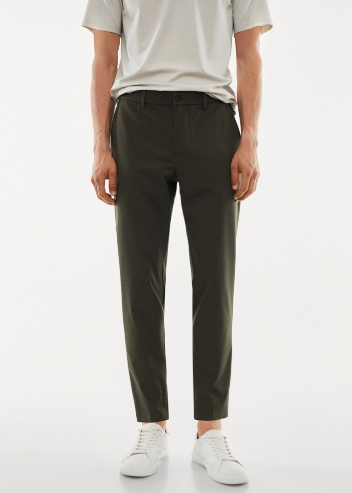 Mango Pantalón slim fit stretch - Khaki