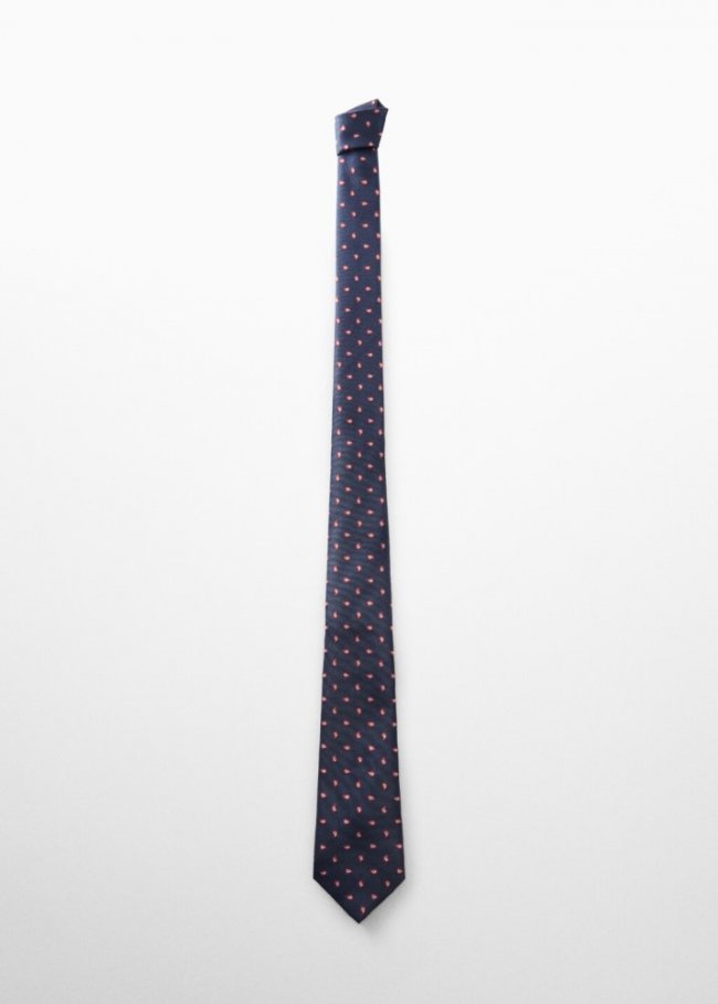 Mango Corbata estampado anti manchas - Azul marino