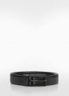 Mango Cinturón piel reversible - Negro